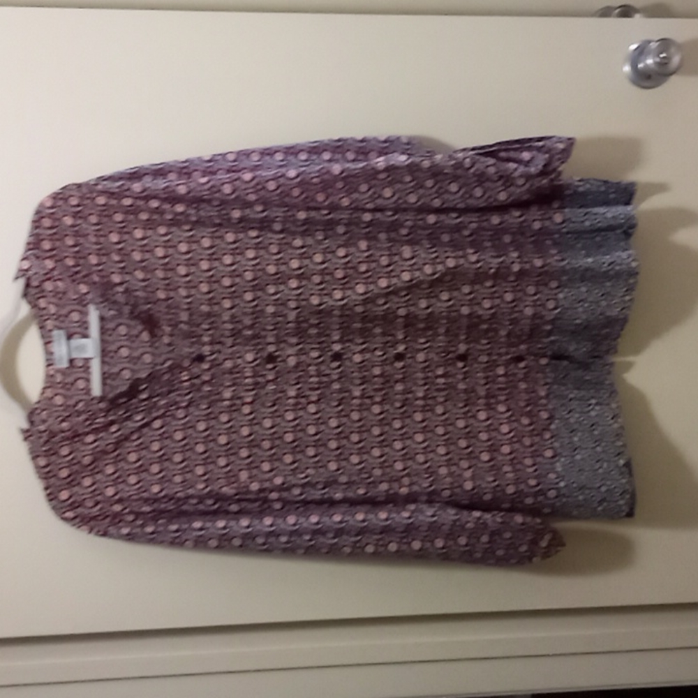 Catherine's 3/4 sleeve blue shirt